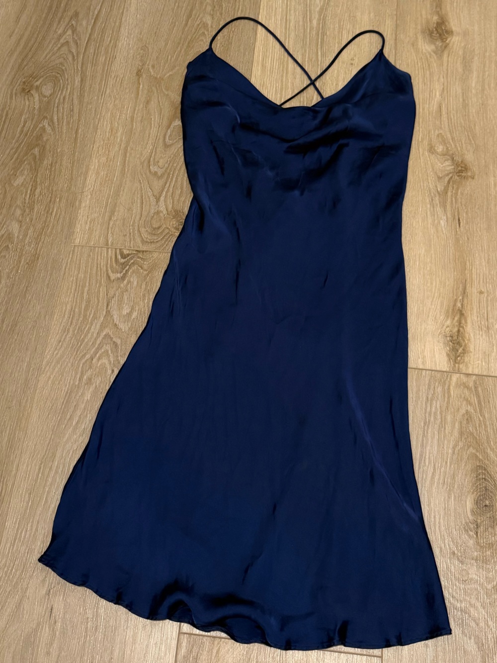 Aritzia Wilfred Navy Diamante Slip Dress - Picture 3 of 7